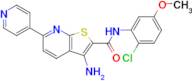 3-Amino-N-(2-chloro-5-methoxyphenyl)-6-(pyridin-4-yl)thieno[2,3-b]pyridine-2-carboxamide