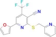 6-(Furan-2-yl)-2-((pyridin-2-ylmethyl)thio)-4-(trifluoromethyl)nicotinonitrile
