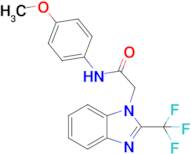 N-(4-methoxyphenyl)-2-(2-(trifluoromethyl)-1H-benzo[d]imidazol-1-yl)acetamide