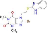 7-(2-((1H-benzo[d]imidazol-2-yl)thio)ethyl)-8-bromo-1,3-dimethyl-3,7-dihydro-1H-purine-2,6-dione