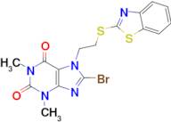 7-(2-(Benzo[d]thiazol-2-ylthio)ethyl)-8-bromo-1,3-dimethyl-3,7-dihydro-1H-purine-2,6-dione