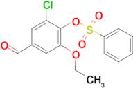 2-Chloro-6-ethoxy-4-formylphenyl benzenesulfonate