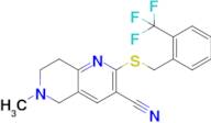 6-Methyl-2-((2-(trifluoromethyl)benzyl)thio)-5,6,7,8-tetrahydro-1,6-naphthyridine-3-carbonitrile