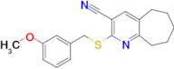 2-((3-Methoxybenzyl)thio)-6,7,8,9-tetrahydro-5H-cyclohepta[b]pyridine-3-carbonitrile