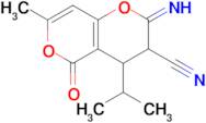 2-imino-7-methyl-5-oxo-4-(propan-2-yl)-2H,3H,4H,5H-pyrano[4,3-b]pyran-3-carbonitrile