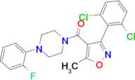 (3-(2,6-Dichlorophenyl)-5-methylisoxazol-4-yl)(4-(2-fluorophenyl)piperazin-1-yl)methanone
