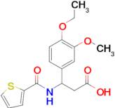 3-(4-Ethoxy-3-methoxyphenyl)-3-(thiophene-2-carboxamido)propanoic acid