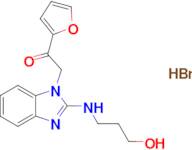 1-(Furan-2-yl)-2-(2-((3-hydroxypropyl)amino)-1H-benzo[d]imidazol-1-yl)ethan-1-one hydrobromide