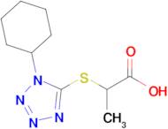 2-((1-Cyclohexyl-1H-tetrazol-5-yl)thio)propanoic acid