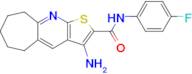 3-Amino-N-(4-fluorophenyl)-6,7,8,9-tetrahydro-5H-cyclohepta[b]thieno[3,2-e]pyridine-2-carboxamide