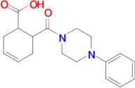 6-(4-Phenylpiperazine-1-carbonyl)cyclohex-3-ene-1-carboxylic acid