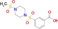 3-((4-(Methylsulfonyl)piperazin-1-yl)sulfonyl)benzoic acid