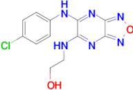 2-((6-((4-Chlorophenyl)amino)-[1,2,5]oxadiazolo[3,4-b]pyrazin-5-yl)amino)ethan-1-ol