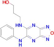 3-((6-(Phenylamino)-[1,2,5]oxadiazolo[3,4-b]pyrazin-5-yl)amino)propan-1-ol