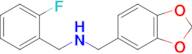 1-(Benzo[d][1,3]dioxol-5-yl)-N-(2-fluorobenzyl)methanamine