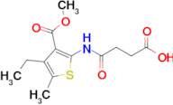 4-((4-Ethyl-3-(methoxycarbonyl)-5-methylthiophen-2-yl)amino)-4-oxobutanoic acid