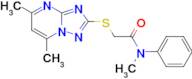 2-((5,7-Dimethyl-[1,2,4]triazolo[1,5-a]pyrimidin-2-yl)thio)-N-methyl-N-phenylacetamide