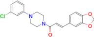 (E)-3-(benzo[d][1,3]dioxol-5-yl)-1-(4-(3-chlorophenyl)piperazin-1-yl)prop-2-en-1-one