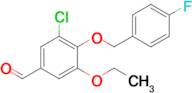 3-Chloro-5-ethoxy-4-((4-fluorobenzyl)oxy)benzaldehyde