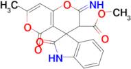 methyl 2'-imino-7'-methyl-2,5'-dioxo-1,2,3',5'-tetrahydro-2'H-spiro[indole-3,4'-pyrano[4,3-b]pyran]-3'-carboxylate