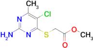 Methyl 2-((2-amino-5-chloro-6-methylpyrimidin-4-yl)thio)acetate