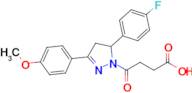 4-(5-(4-Fluorophenyl)-3-(4-methoxyphenyl)-4,5-dihydro-1H-pyrazol-1-yl)-4-oxobutanoic acid