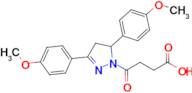 4-(3,5-Bis(4-methoxyphenyl)-4,5-dihydro-1H-pyrazol-1-yl)-4-oxobutanoic acid