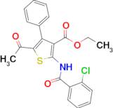 Ethyl 5-acetyl-2-(2-chlorobenzamido)-4-phenylthiophene-3-carboxylate