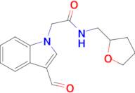 2-(3-Formyl-1H-indol-1-yl)-N-((tetrahydrofuran-2-yl)methyl)acetamide
