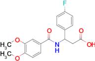 3-(3,4-Dimethoxybenzamido)-3-(4-fluorophenyl)propanoic acid