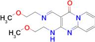 (E)-2-((2-methoxyethyl)amino)-3-(((2-methoxyethyl)imino)methyl)-4H-pyrido[1,2-a]pyrimidin-4-one