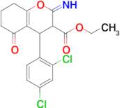 ethyl 4-(2,4-dichlorophenyl)-2-imino-5-oxo-3,4,5,6,7,8-hexahydro-2H-1-benzopyran-3-carboxylate