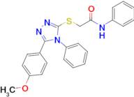 2-((5-(4-Methoxyphenyl)-4-phenyl-4H-1,2,4-triazol-3-yl)thio)-N-phenylacetamide