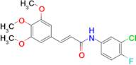 (E)-N-(3-chloro-4-fluorophenyl)-3-(3,4,5-trimethoxyphenyl)acrylamide