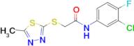 N-(3-chloro-4-fluorophenyl)-2-((5-methyl-1,3,4-thiadiazol-2-yl)thio)acetamide