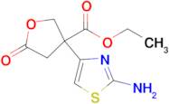 Ethyl 3-(2-aminothiazol-4-yl)-5-oxotetrahydrofuran-3-carboxylate
