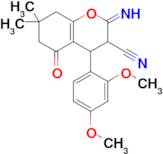 4-(2,4-dimethoxyphenyl)-2-imino-7,7-dimethyl-5-oxo-3,4,5,6,7,8-hexahydro-2H-1-benzopyran-3-carbonitrile