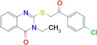 2-((2-(4-Chlorophenyl)-2-oxoethyl)thio)-3-ethylquinazolin-4(3H)-one