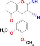 4-(3,4-dimethoxyphenyl)-2-imino-5-oxo-3,4,5,6,7,8-hexahydro-2H-1-benzopyran-3-carbonitrile