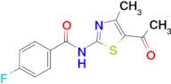 N-(5-acetyl-4-methylthiazol-2-yl)-4-fluorobenzamide