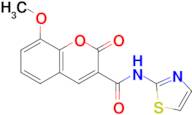 8-Methoxy-2-oxo-N-(thiazol-2-yl)-2H-chromene-3-carboxamide