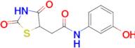 2-(2,4-Dioxothiazolidin-5-yl)-N-(3-hydroxyphenyl)acetamide