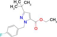 Ethyl 3-(tert-butyl)-1-(4-fluorobenzyl)-1H-pyrazole-5-carboxylate