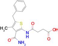 4-((5-Benzyl-3-carbamoyl-4-methylthiophen-2-yl)amino)-4-oxobutanoic acid