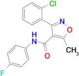 3-(2-Chlorophenyl)-N-(4-fluorophenyl)-5-methylisoxazole-4-carboxamide