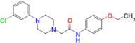 2-(4-(3-Chlorophenyl)piperazin-1-yl)-N-(4-ethoxyphenyl)acetamide