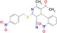 5-acetyl-6-methyl-4-(2-nitrophenyl)-2-{[(4-nitrophenyl)methyl]sulfanyl}-3,4-dihydropyridine-3-carb…