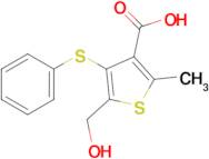 5-(Hydroxymethyl)-2-methyl-4-(phenylthio)thiophene-3-carboxylic acid