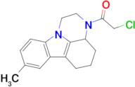 2-Chloro-1-(8-methyl-1,2,3a,4,5,6-hexahydro-3H-pyrazino[3,2,1-jk]carbazol-3-yl)ethan-1-one