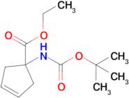 Ethyl 1-((tert-butoxycarbonyl)amino)cyclopent-3-ene-1-carboxylate